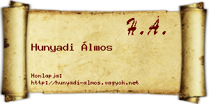 Hunyadi Álmos névjegykártya